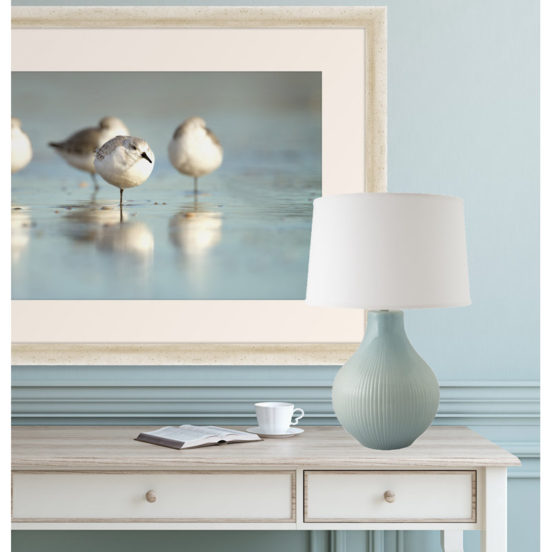 Erich Ceramic Table Lamp, Gloss Mist
