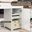 Bureau de direction 47 po, bureau d'ordinateur avec éclairage DEL Farmhouse-2031283320