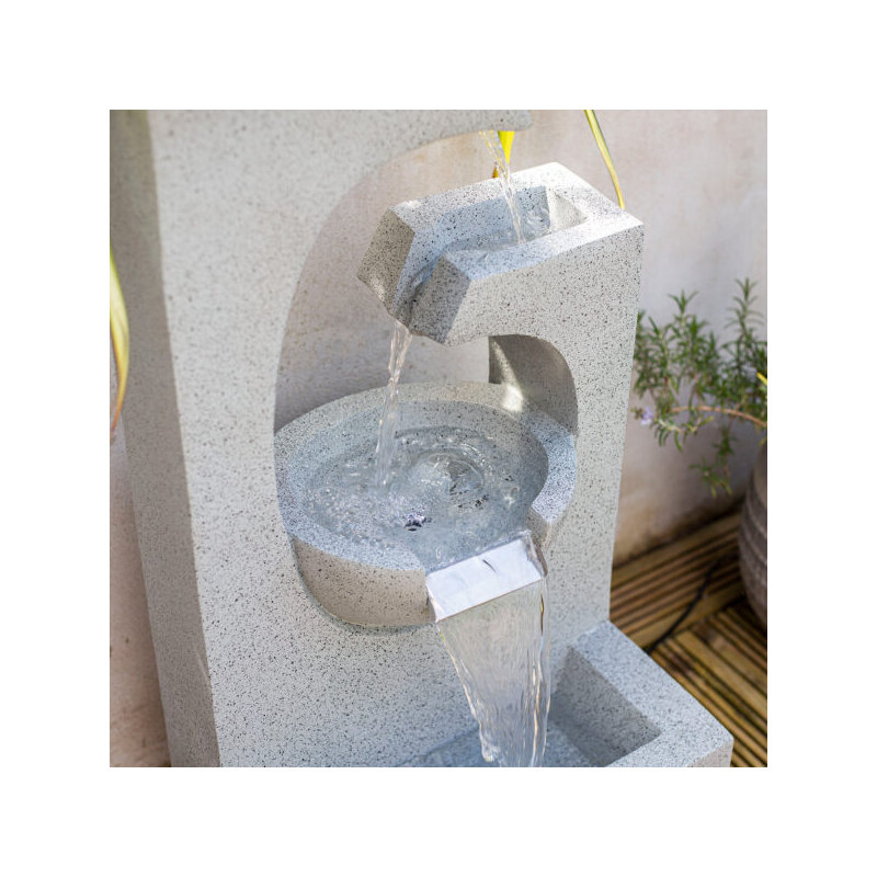 Aurigemma Outdoor Weather Resistant Floor Fountain with Light