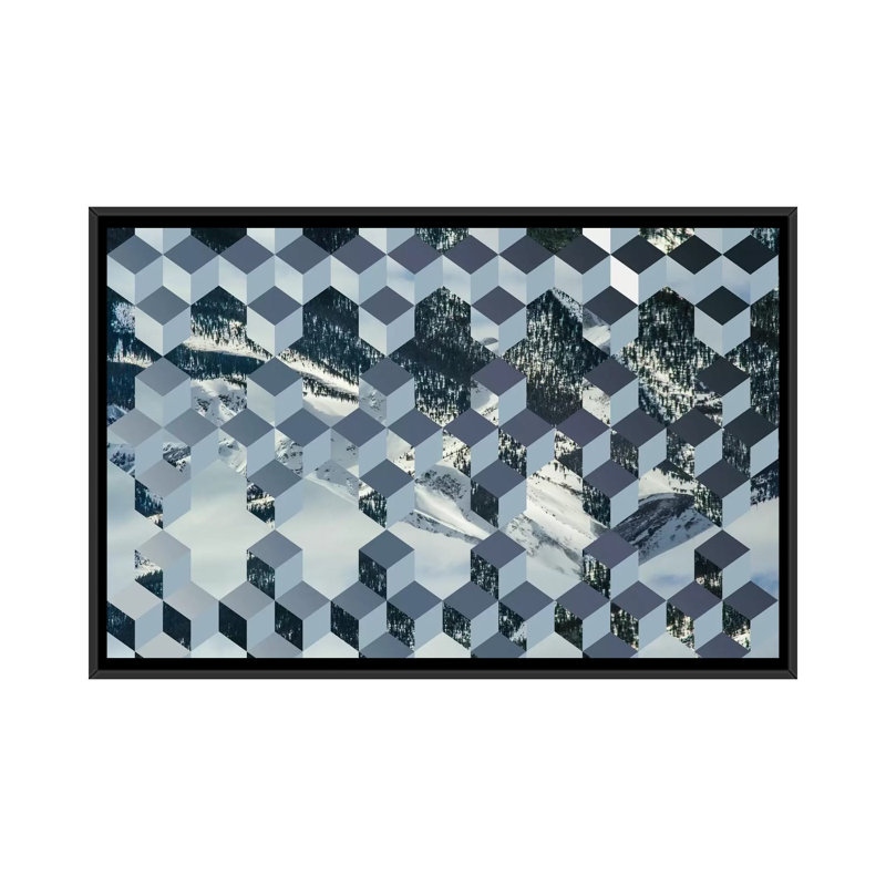 «Still Winter», impression sur toile, H 18 po x l 26 po x P 1,5 po, Toile avec cadre noir, Pas de tapis