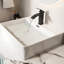 Robinet de lavabo de salle de bain 6,65 "avec poignée simple, finition noir mat, - lignes approuvées, bec à arc moyen, teinture, corps SS304, cartouche en céramique, robinet à poignée sur comptoir, grand, noir, surface, et-128135582