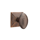 Double Dummy Hammered Egg Knob with Hammered Rose