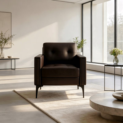 Chaise contemporaine avec accoudoirs, beige