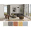 Tapis gris à motif abstrait moderne Lenda-1633867962