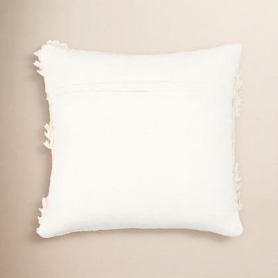 Emberly Ruffled Cotton Reversible Throw Pillow