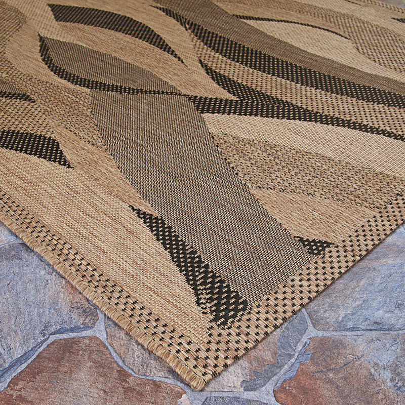 Tapis intérieur noir Del Del Seagrass, Rectangle 3 pi 9 po x 5 pi 5 po