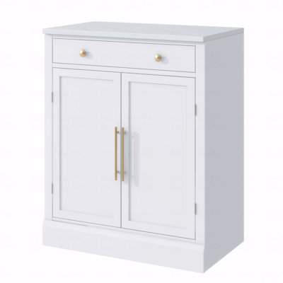 Modern Freestanding Kitchen Pantry, Buffet Food Storage, Coffee Bar Cabinet With Drawer