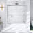 56"-60"W*60" H Semi-Frameless Double Sliding Shower Door, Bypass Shower Door, 1/4" (6Mm) Thick SGCC Tempered Glass Door, Brushed Nickel-124898862
