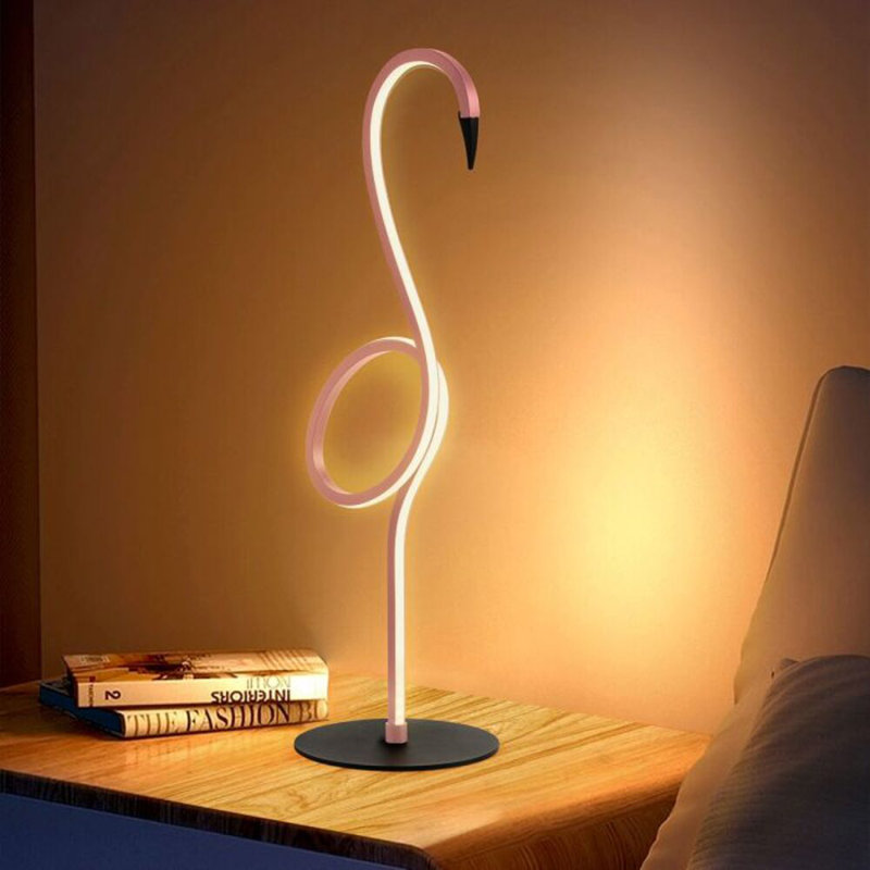 Flamingo LED Table Lamp, Black/Pink