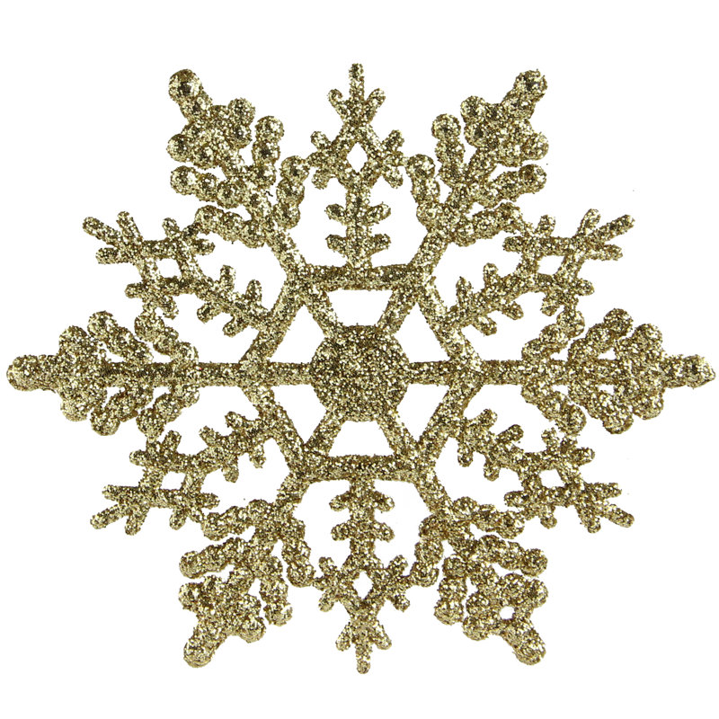 Ornement de Noël flocon de neige, Or