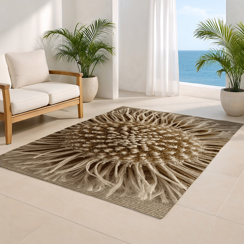 Tapis d'intérieur et d'extérieur brun Nature, Rectangulaire 8 pi x 10 pi