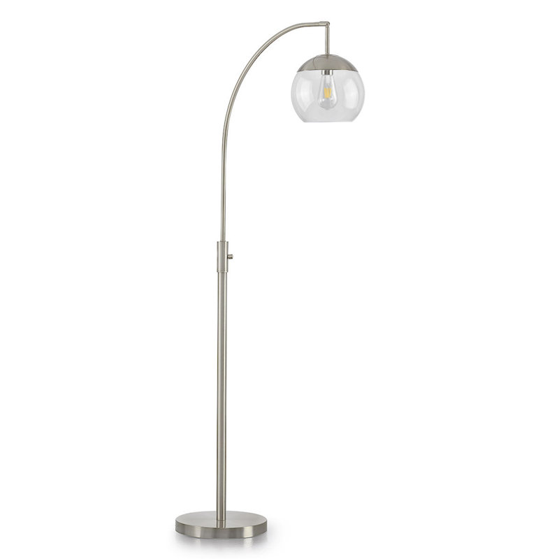 Eilleen 68'' Arched Floor Lamp, Dark Bronze, Clear