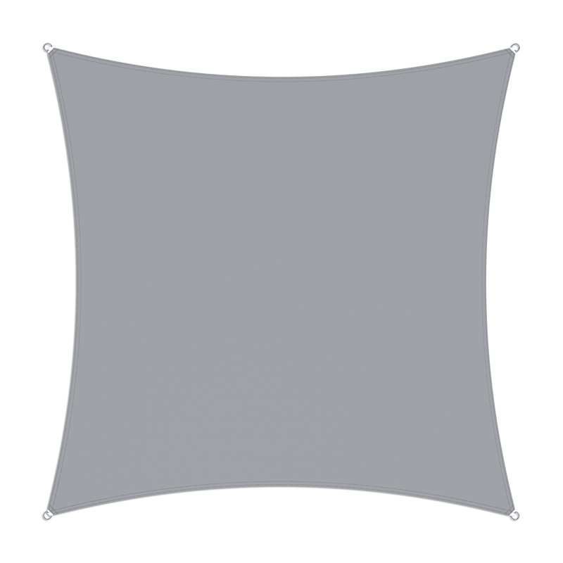 Waterproof Gray 9.5 ft Square Shade Sail for Patio