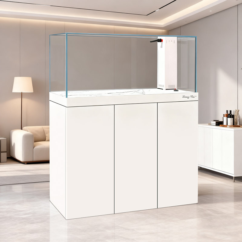 Aquarium sud-américain écologique en verre ultra transparent, Blanc