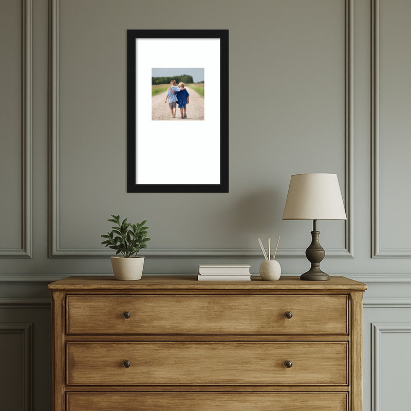 Cadre photo Avon, Blanc éclatant lisse, 13 x 22 emmêlés à 8 x 8