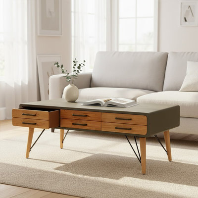 Ashlie Four Leg Coffee Table with Storage