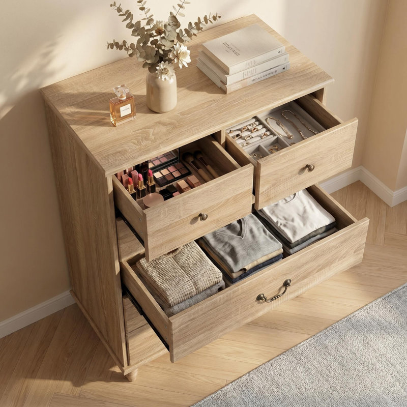 Commode à 5 tiroirs, Oak