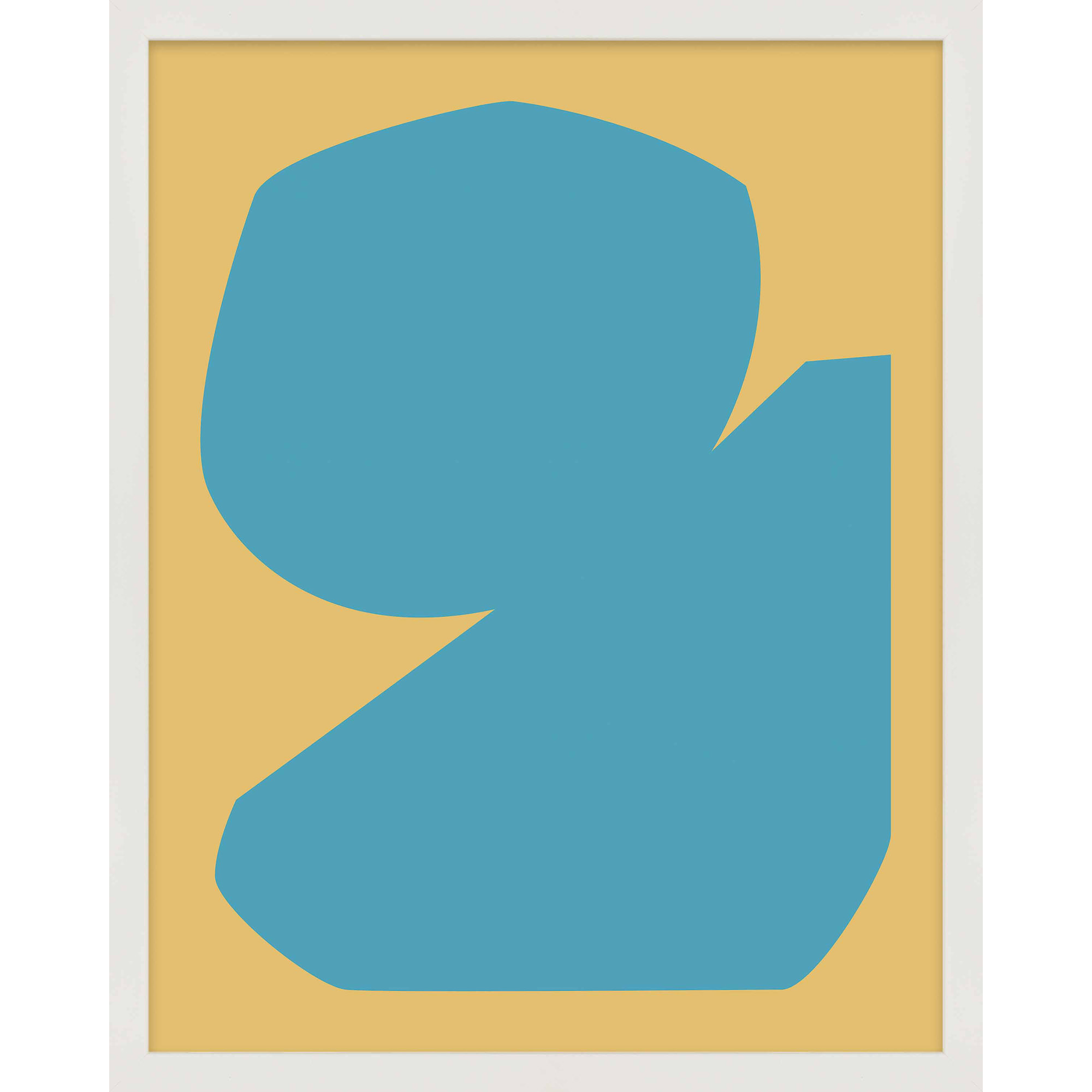 Blue Study 2 by Michael Kempen, White Framed, 50"H x 40"W x 1.25"D