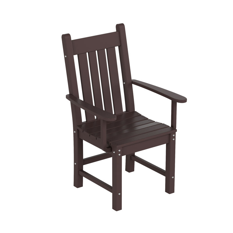 Laguna Plastic Outdoor Dining Armchair, Dark Brown