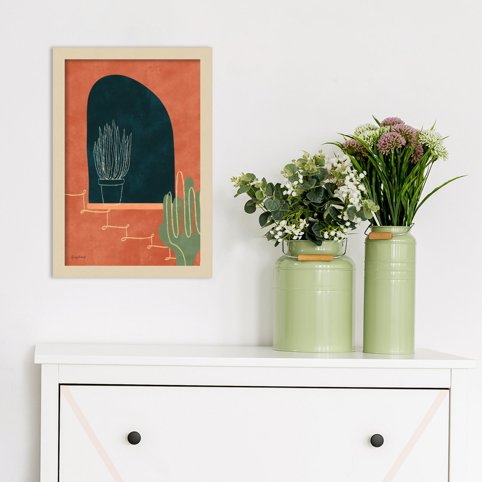Mountainous I by Becky Thorns, Brown Framed, 25" H x 17" W