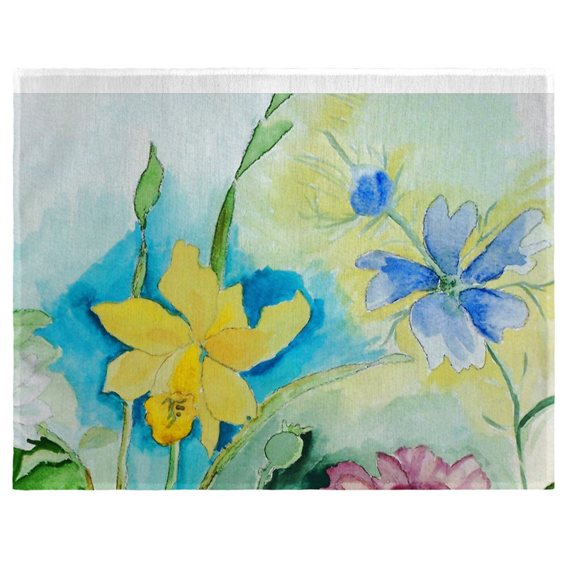 Siniard Polyester Floral Rectangle Placemat