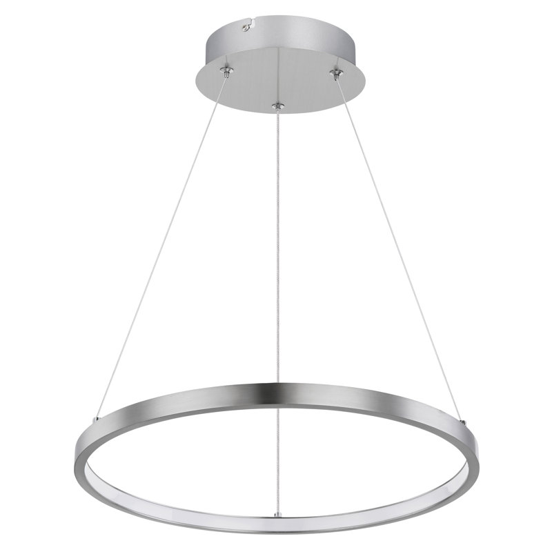 Bertrice 1 - Light LED Crystal Pendant, Matt Nickel
