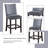 Gelman Wingback Parson Chair in Gray/Weathered Espresso (Set of 2)