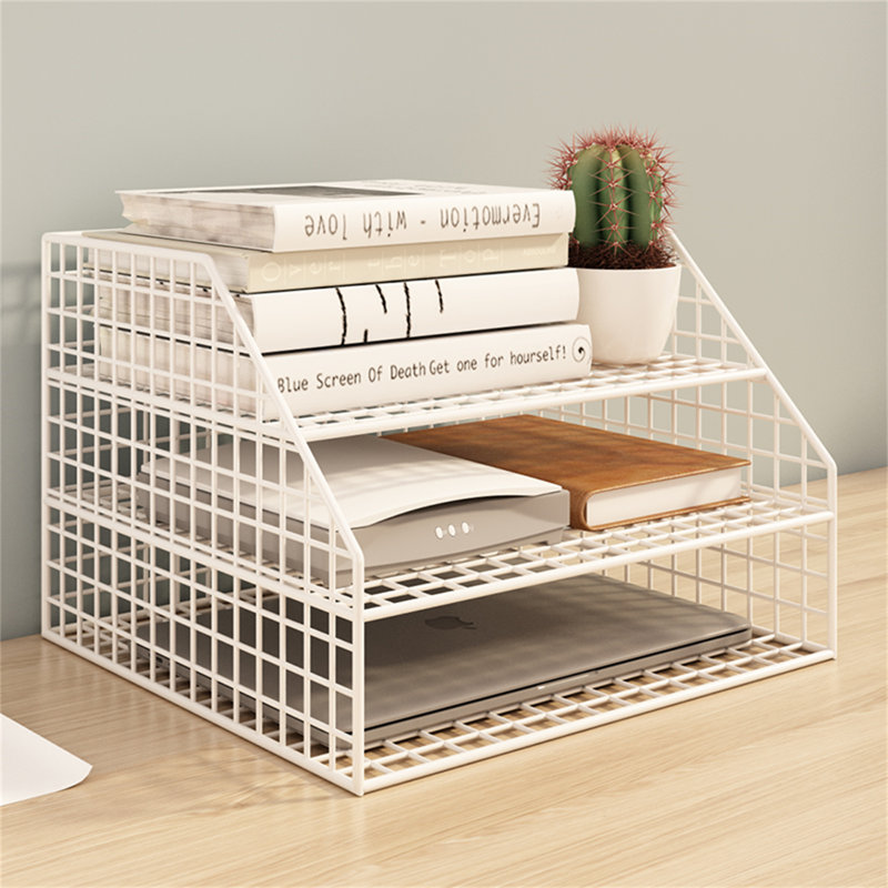 Marketa Metal File Organizer, White