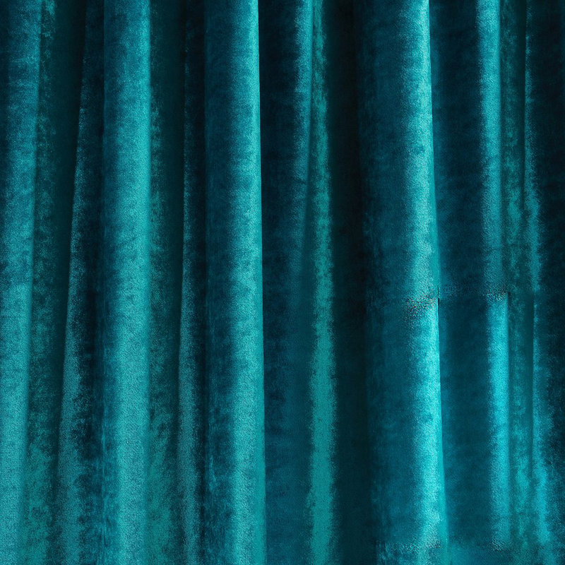 Room Darkening Single Curtain Panel, 65cm Width x 245cm Drop, Blue