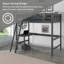 Lit mezzanine à panneau simple Lynn avec bureau intégré par Greyleigh? Bébés et enfants