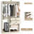 40'' W Closet System with Wooden Drawers and Hanging Rods-844119034
