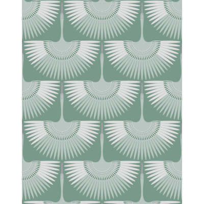 Kegan 7m x 75cm Matte Crane Bird Wallpaper Roll