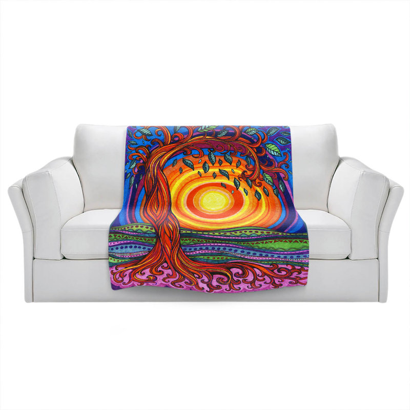 Hand Woven Throw Blanket, 51" x 60"