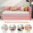 Vusala Upholstered Linen Daybed with Trundle Bed-126401112
