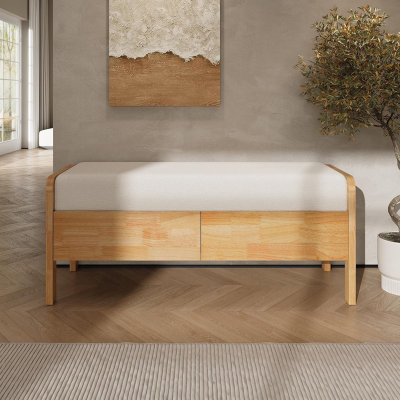 Banc de rangement avec repose-pieds avec rangement et banc d'entrée