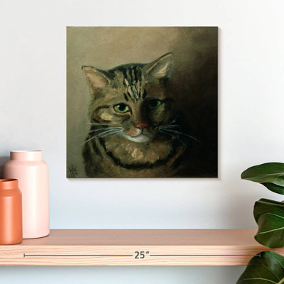 Crowle A Head Study Of A Tabby Cat