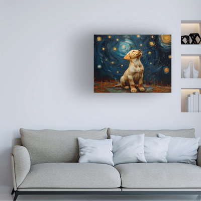 Bolog Shawna Stewart Starry Night Puppy Canvas Art
