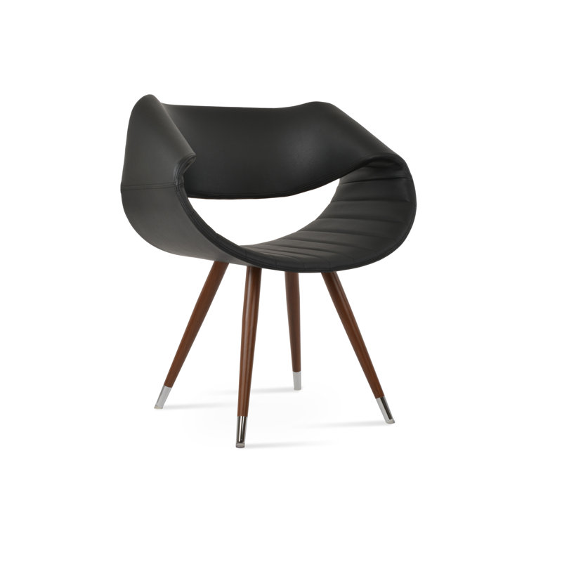 Fauteuil Seminyak Star, Noir, Noyer