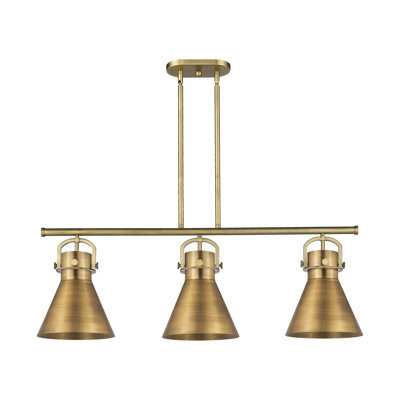 Luminaire pour îlot 42 po 3 lumières Newton Cone