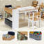 Kids Activity Table and Chairs Set with Storage and Paper Roll Holder, Age 3-6