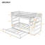 Lit superposé avec lit gigogne et 3 escaliers de rangement-218348880