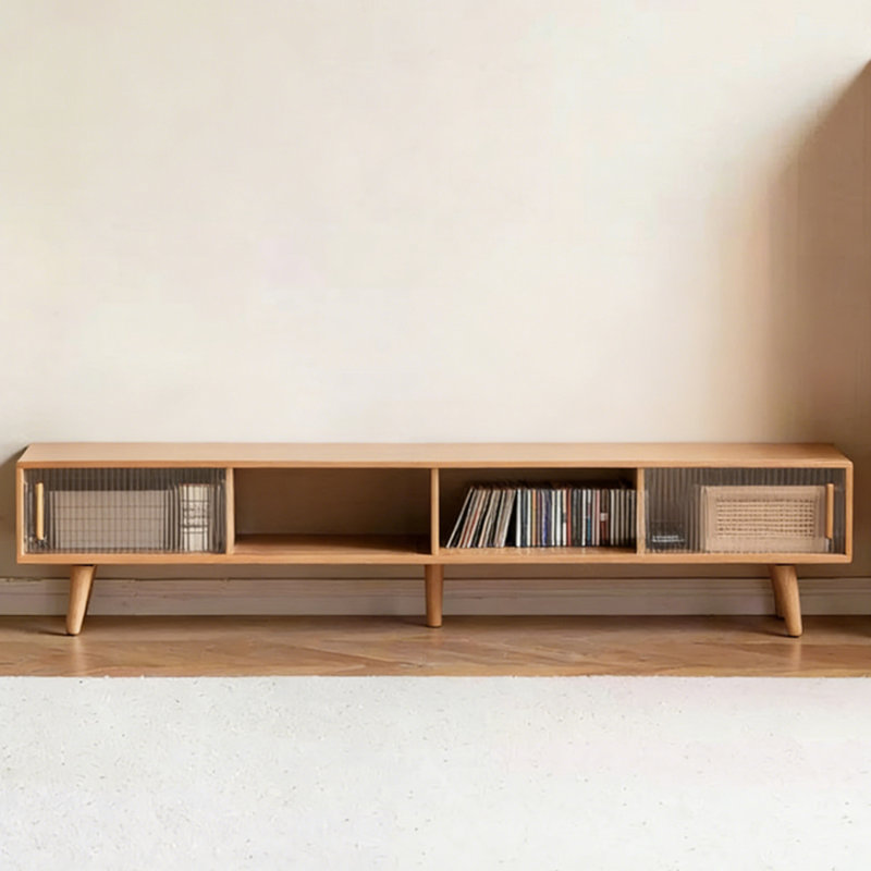 Meuble télé Modern Burlywood, 14.96”H x 59.06”L x 12.6”W