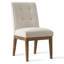 Chaise de salle à manger rembourrée en tissu de tweed de 19,5 po de hauteur (ensemble de 6)-127658110