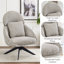 Fauteuil d'appoint pivotant avec coussin Areyah-231320034