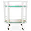 Trolley Bahamas Piano White Finish Natural Cane