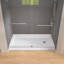 60 In. L X 32 In. W Single Threshold Shower Pan Base With Right Drain In High Gloss White