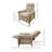 Tacara Beige Ergonomic 3-Position Manual Recliner with Solid Wood Frame and Natural Oak Legs-106632325