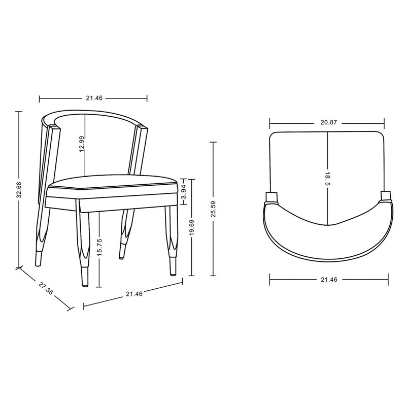 Chaise en chenille Ola