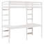  Loft Bed Frame White 90 X 200 Cm Solid Pine Wood-297845143-297845138
