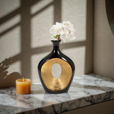 Vannorman Ceramic Sculptural Cut-Out Table Vase